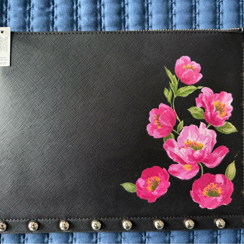 White House Black Market Floral Clutch